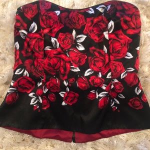 Rose bustier White House Black Market